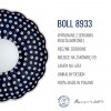 Designerski kinkiet ceramika Bolesławiec muszla granatowa w kropki wyjątkowy dekoracyjny BOLL 8933 Argon x Manufaktura w Bolesławcu 
